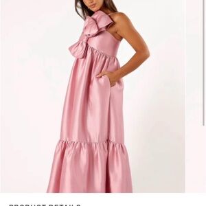 Petal & Pup Pink One Shoulder Ruffled Gown